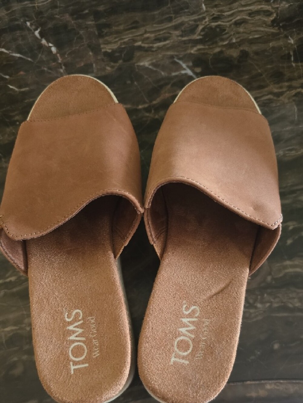 Toms Tan Diana Mule Wedge Sandal - Picture 2 of 5